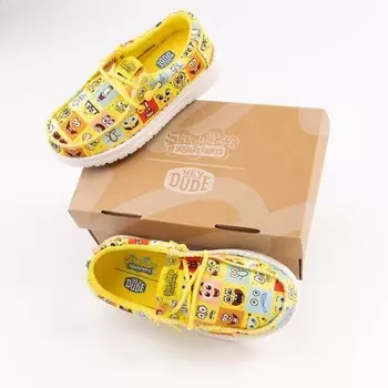 Слипоны HEYDUDE x SpongeBob SquarePants Faces Wally Slip-On Casual Shoe, цвет Cyber Yellow