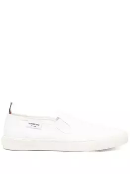 Слипоны из канваса Thom Browne, белый