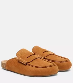 Слипоны из замши Stitch JW Anderson, Caramel