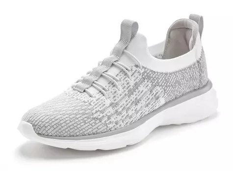 Слипоны LASCANA, серый