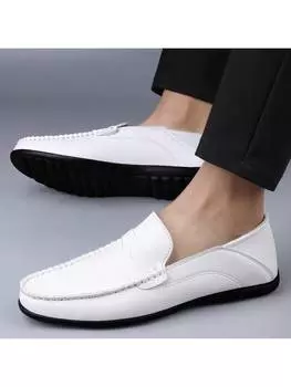 Слипоны мужские, белый