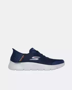 Слипоны: мужские GO WALK Flex, низкопрофильные Skechers, темно-синий