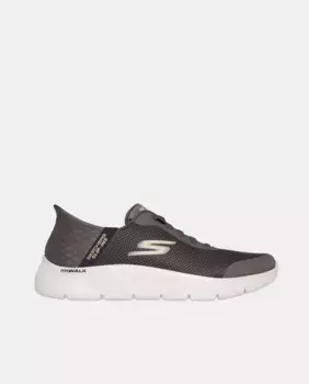 Слипоны: мужские GO WALK Flex, низкопрофильные Skechers, коричневый
