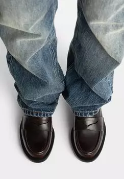 Слипоны Penny Stradivarius, коричневый