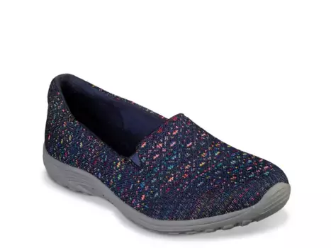 Слипоны Relaxed Fit Reggae Fest Wicker Slip-On Skechers, темно-синий/мультиколор