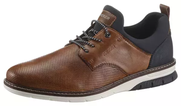 Слипоны Rieker, деловая обувь, тапочки, обувь для торжественных случаев на эластичных шнурках, синий