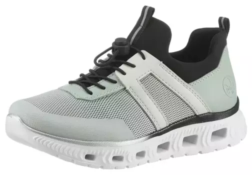 Слипоны Rieker, массивные тапочки, повседневная обувь веганского производства, мятный