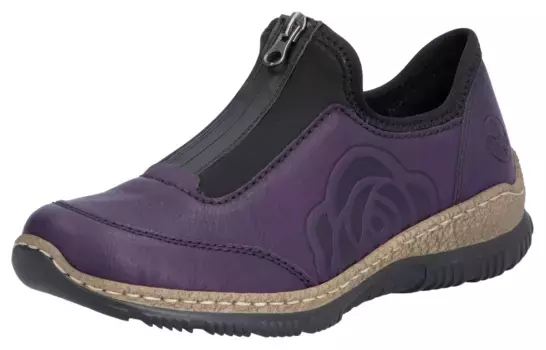 Слипоны Rieker, слипоны, повседневная обувь, полуботинки с функциями MemoSoft, черный