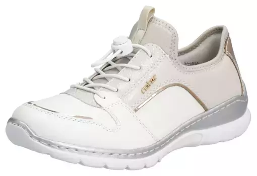 Слипоны Rieker, слипоны, повседневная обувь с эластичной лентой и эластичным входом, цвет Offwhite-Creme