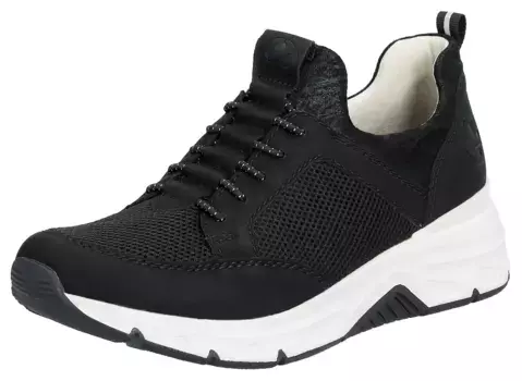 Слипоны Rieker, слипоны, слипоны, повседневная обувь с эластичной лентой для идеальной посадки, черный