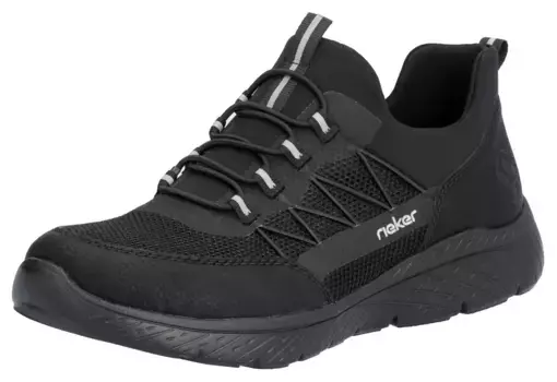 Слипоны Rieker, слипоны, тапочки, повседневная обувь веганского производства, черный