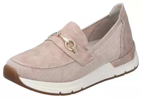 Слипоны Rieker "Slipper vegan", тапочки, повседневная обувь с элегантной декоративной застежкой, цвет Ros