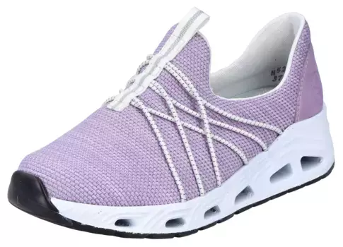 Слипоны Rieker, тапочки, повседневная обувь, слипоны веганской работы, цвет Flieder