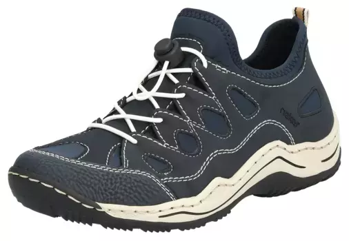 Слипоны Rieker, трекинговые туфли, повседневная обувь, тапочки со съемной стелькой, синий