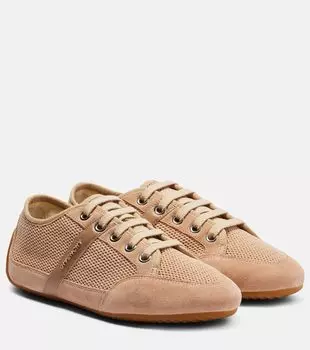 Слипоны с отделкой из замши Givenchy, розовый