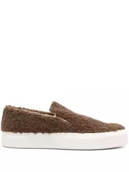 Слипоны с закругленным носком Common Projects, коричневый