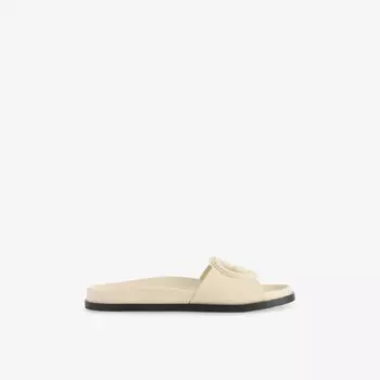 Слипоны-шлепанцы Gucci кожаные, белый