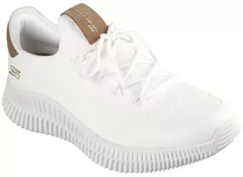 Слипоны Skechers "BOBS GEO-CITY DAPPER", повседневная обувь, тапочки с контрастными деталями, кремовый