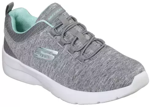 Слипоны Skechers "DYNAMIGHT 2.0-IN A FLASH", тапочки, повседневная обувь, удобная обувь, подходящая для машинной стирки, цвет Grau-Mint