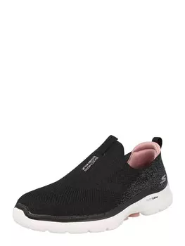 Слипоны Skechers GO WALK 6, черный/черный в крапинку