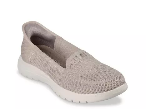 Слипоны Skechers On the Go Flex Serene, серо-коричневый