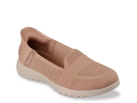 Слипоны Skechers On the Go Flex Serene, светло-розовый