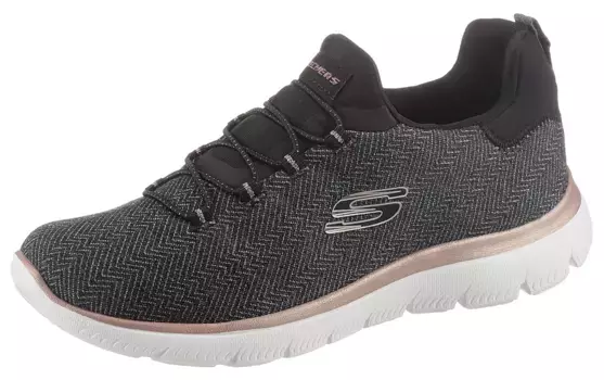 Слипоны Skechers "SUMMITS", с пеной с эффектом памяти, цвет Schwarz-Meliert