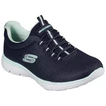 Слипоны Skechers "SUMMITS", тапочки, повседневная обувь, удобная обувь с тонкими контрастными деталями, цвет Navy-Mint