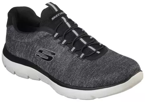 Слипоны Skechers "SUMMITS", тапочки, повседневная обувь удобной ширины обуви, черно-белый