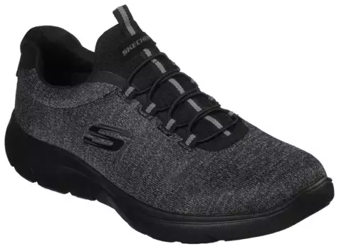 Слипоны Skechers "SUMMITS", тапочки, повседневная обувь удобной ширины обуви, черный