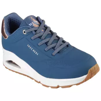 Слипоны Skechers "UNO SHIMMER AWAY", тапочки, повседневная обувь, полуботинки на модной танкетке, фиолетовый
