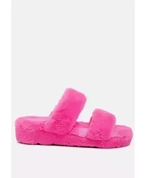 Слипоны Smoothie Fur с меховой отделкой London Rag, розовый