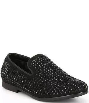 Слипоны Steve Madden для мальчиков B-Caviar со стразами и шипами (молодежная), черный