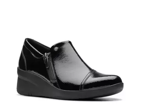 Слипоны Suttyn Zip Wedge Slip-On Clarks, черный