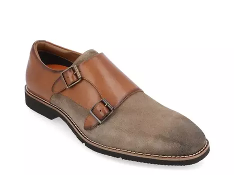 Слипоны Thomas & Vine Artemis Monk с ремешком, коричневый / темно-серый