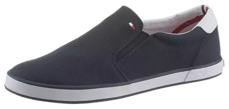 Слипоны Tommy Hilfiger "ICONIC SLIP ON SNEAKER", тапочки, повседневная обувь, полуботинки с эластичными боковыми вставками, синий