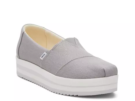 Слипоны Toms Alp на платформе без шнуровки, серый
