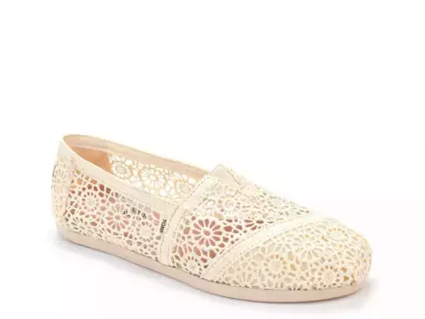 Слипоны TOMS Moroccan Crochet Slip-On - женские, кремово-белые