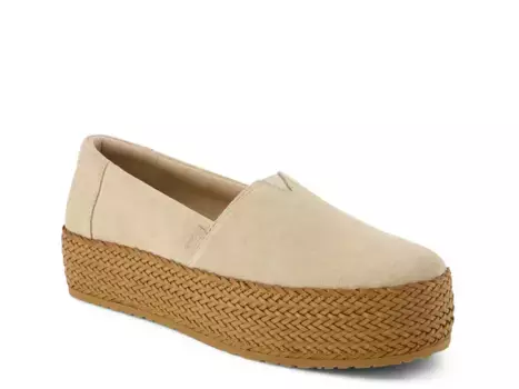 Слипоны Valencia Platform Espadrille Toms, бежевый