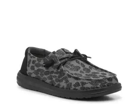 Слипоны Wendy Leopard Sparkle Slip-On Heydude, цвет grey_blackleopardprintglitter