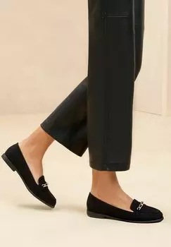 Слипоны WIDE FIT - FLAT SLIP ON CHAIN TRIM LOAFERS Lipsy, черный