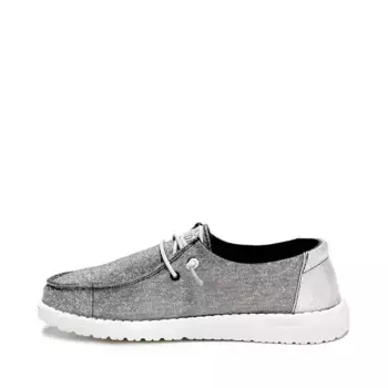 Слипоны Womens HEYDUDE Wendy Metallic Sparkle Slip-On Casual Shoe, цвет Charcoal