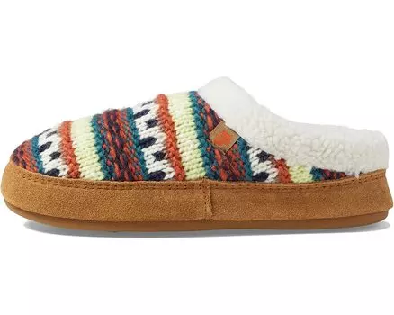 Слипперы Fair Isle Hoodback Acorn, красный