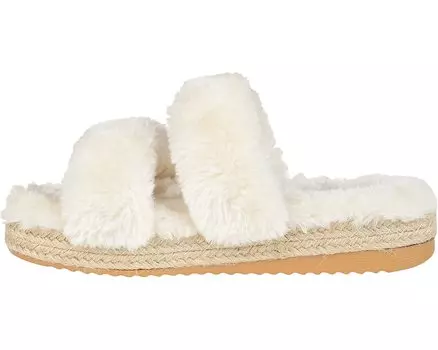 Слипперы Faux Fur Relaxx Slipper Journee Collection, слоновая кость