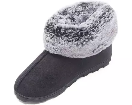 Слипперы Women's and Girls Microsuede Super Soft Bootie Slippers with Indoor Outdoor Sole- Mommy &amp; Me Set Options Jessica Simpson, черный