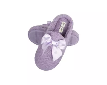 Слипперы Women's Plush Marshmallow Slide on House Slipper Clog with Memory Foam Jessica Simpson, сирень