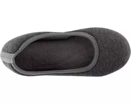 Слипперы Women's Stretch Velour Victoria Ballerina House Slipper with all Around Memory Foam Comfort Isotoner, серый