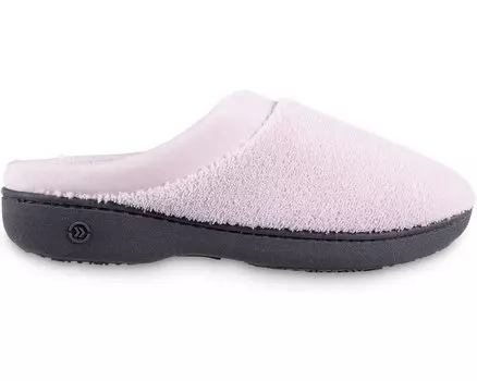 Слипперы Women's Terry and Satin Slip on Cushioned Slipper with Memory Foam for Indoor/Outdoor Comfort Isotoner, лепесток розовый