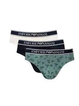 Slippy упаковка из 3 шт для мужчин Emporio Armani, белый