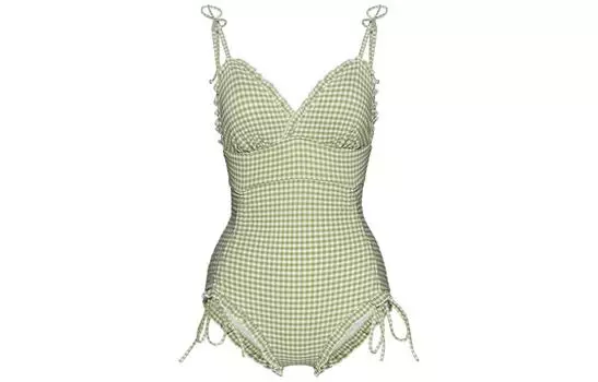 Слитные купальники женские Atlantic Beach, Pink White Plaid